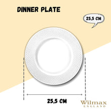 White Dinner Plate With Embossed Wide Rim 10" inch |