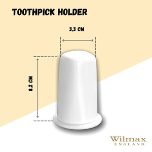 White Toothpick Holder