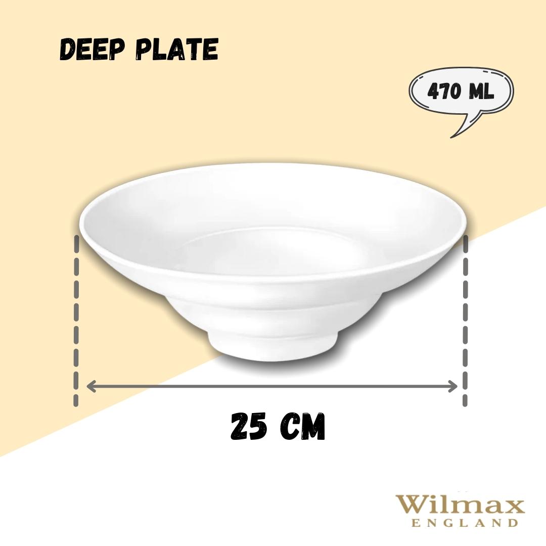 White Deep Salad or Soup Plate 9.75" inch | 16 Fl Oz |