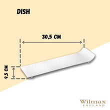 White Rectangle Sushi Dish 12" inch X 4" inch | 30.5 X 9.5 Cm