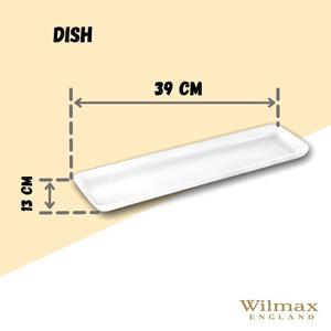 White Rectangle Dish 15.5" inch X 5" inch | 39 X 13 Cm
