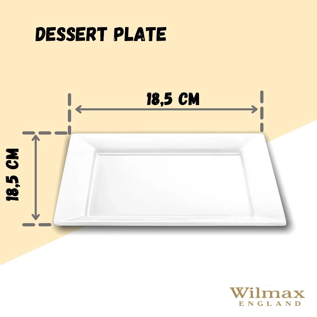 White Dessert Plate 7.5" inch X 7.5" inch | 18.5 X 18.5 Cm