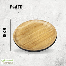 Bamboo Round Plate 6" inch | For Appetizers / Barbecue