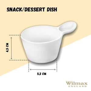 White Snack/Dessert Dish 4" inch X 3" inch X 1.5" inch | 3 Fl Oz