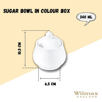 White Sugar Bowl 11 Oz | 340 Ml In Colour Box