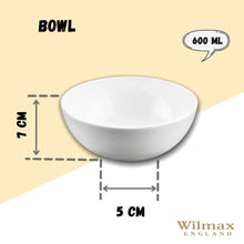White Bowl 5.5" inch | 14 Cm 20 Oz | 600 Ml