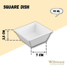 White Square Snack / Sauce Dish 3" inch X 3" inch X 1.25'' | 3 Fl Oz |