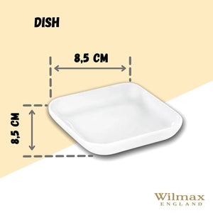 Small White Square Dish 3.5" inch X 3.5" inch | 8.5 X 8.5 Cm