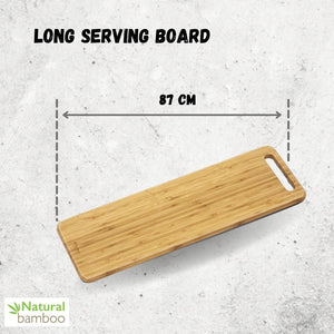 Bamboo Long Serving Board 23.6" inch X 7.9" inch | 60 X 20 Cm