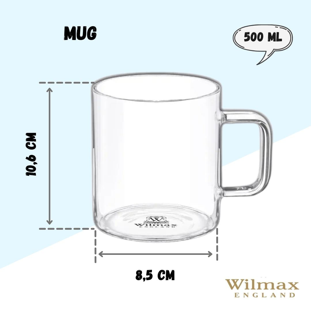 Thermo Glass Mug 17 Oz  High temperature and shock resistant