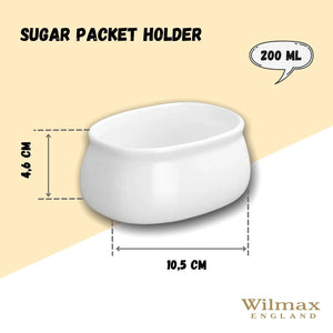 White Sugar Packet Holder 3.5" inch X 2.5" inch X 1.5" inch