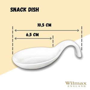 White Snack / Ooyster Dish 4" inch X 2" inch | 10.5 X 5 Cm