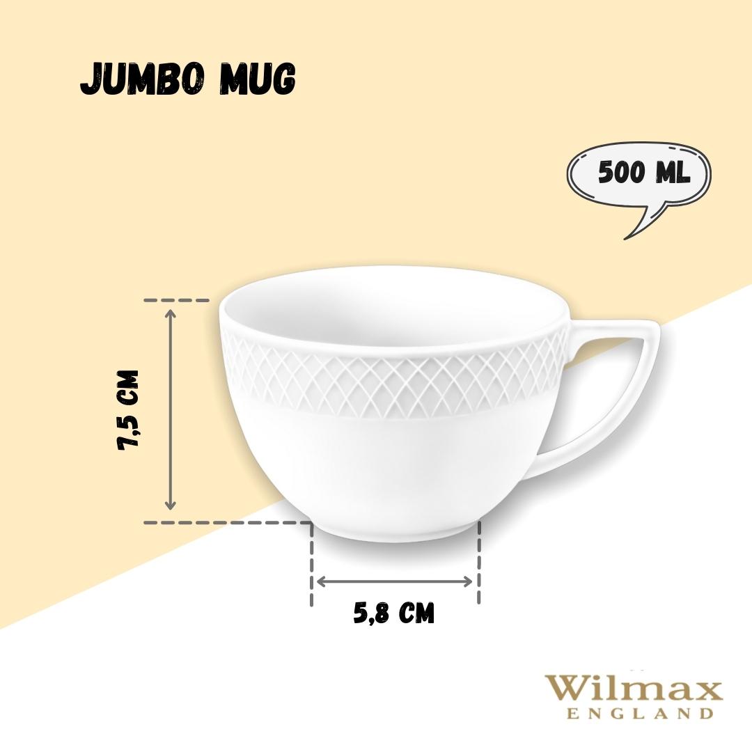 Set Of 4 JUMBO Large Glass Coffee Cup Cappuccino 475ml Capacity
