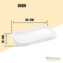 White Rectangle Dish 8" inch X 4.5" inch | 20 X 12 Cm