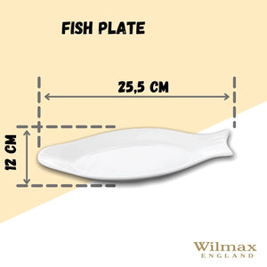 White Fish Plate 10" inch | 25.5 Cm