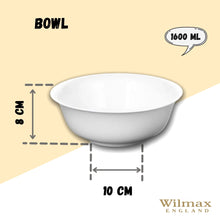 White Bowl 8" inch | 20 Cm 54 Oz | 1600 Ml
