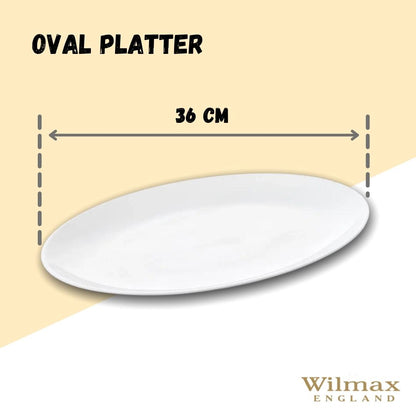 White Oval Plate / Platter 14" inch | 36 Cm