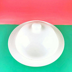 Set Of 4 White Lid For Main Course 8" inch | 20.5 Cm