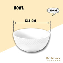 White Bowl 5.5" inch | 14 Cm 20 Fl Oz | 600 Ml