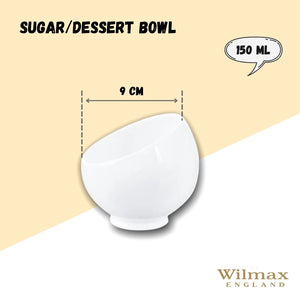 White Sugar/Dessert Bowl 3.5" inch X 3.5" inch | 8.5 X 9 Cm