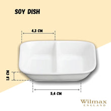 Rectangle White Soy Dish 3.25" inch X 3.25" inch |