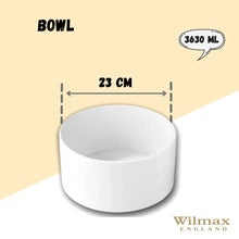 Deep Porcelain White Bowl 9" inch | 23 Cm 123 Fl Oz | 3630 Ml