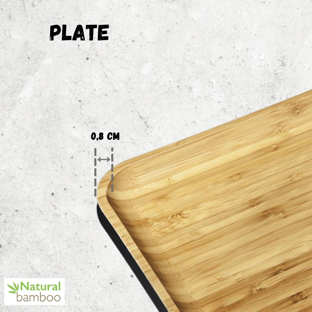 Bamboo Square Plate 6" inch X 6" inch |For Appetizers