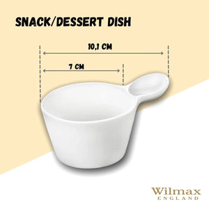 White Snack/Dessert Dish 4" inch X 3" inch X 1.5" inch | 3 Fl Oz