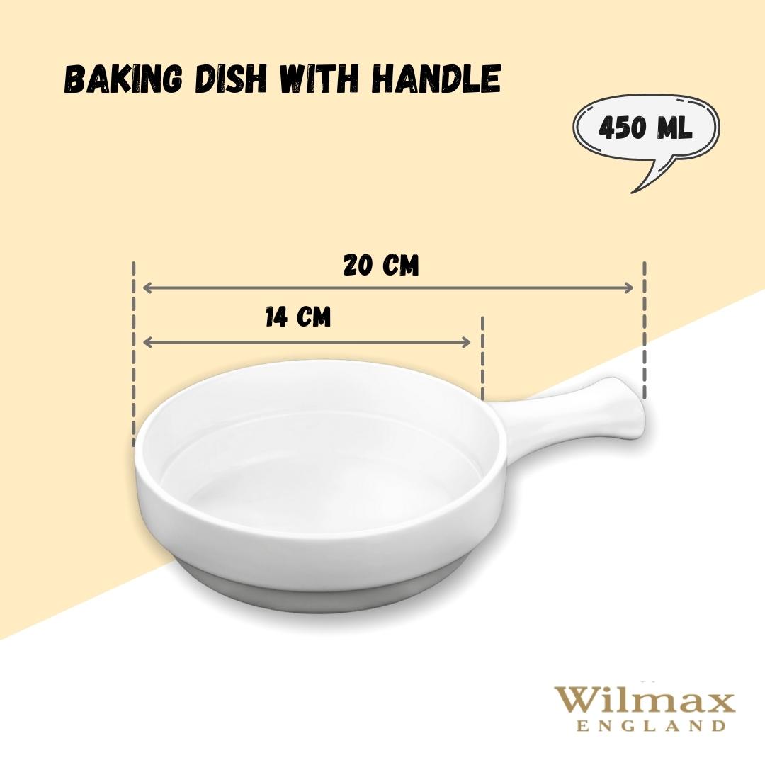 White French Onion Baking Dish With Handle 6" inch | 15 Oz