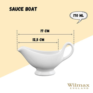 White Sauce Boat 6 Oz | 170 Ml