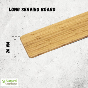 Bamboo Long Serving Board 23.6" inch X 7.9" inch | 60 X 20 Cm