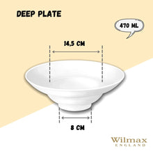 White Deep Salad or Soup Plate 9.75" inch | 16 Fl Oz |