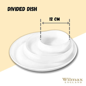 White Divided Dish 10" inch | 25.5 Cm