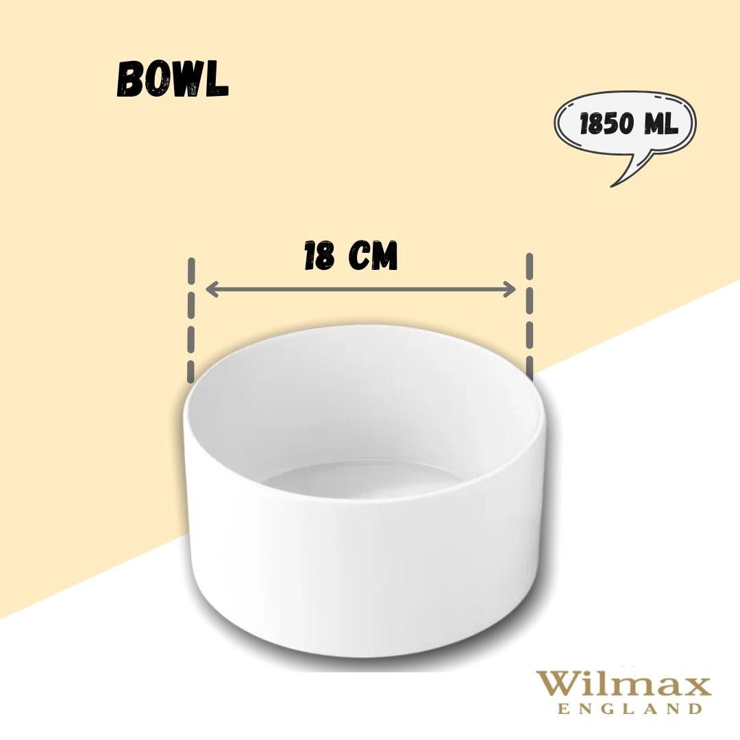 Deep Porcelain White Bowl 7" inch | 18 Cm 62 Fl Oz | 1850 Ml