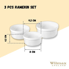 White 3 Pcs Ramekin Set 3.5" inch X 1.5" inch | 4" inch X 2" inch | 4.5' 'X 2''