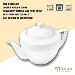 White Teapot 30 Oz | 900 Ml In Gift Box