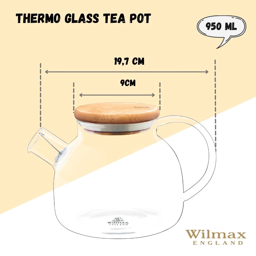 Thermo Glass Teapot 32 Fl Oz | High temperature and shock resistant