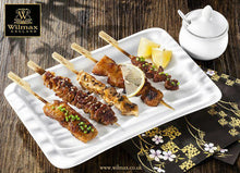 Set Of 6 White Rectangle Japanese Style Dish 8.5" inch X 5.5" inch|