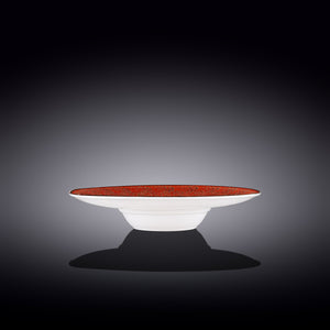 Red Porcelain Deep Soup or Salad Plate 9.5" inch | 7 Fl Oz |