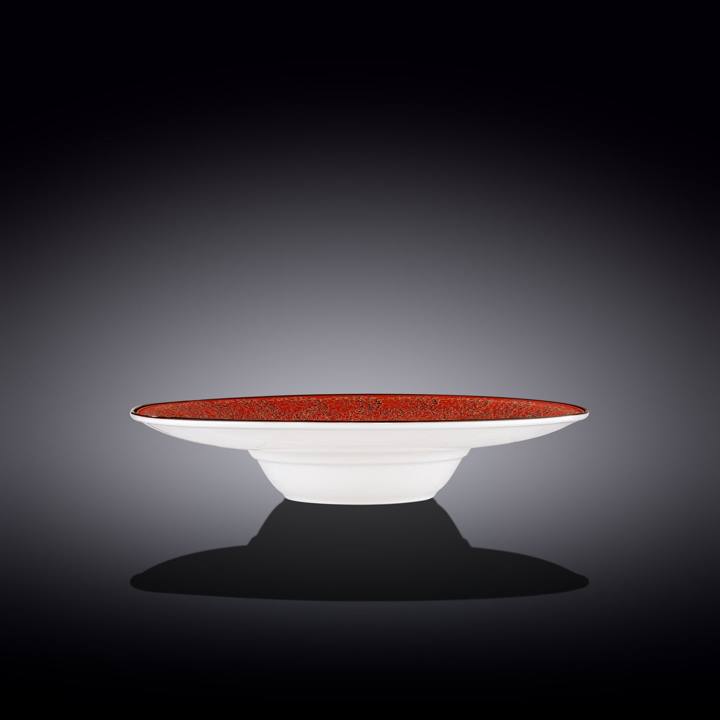 Red Porcelain Deep Soup or Salad Plate 10.5" inch | 8 Fl Oz |