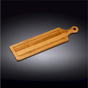 Set Of 5 Bamboo Tray 14.5" inch X 3.75" inch | For Appetizers / Barbecue / Burger Sliders