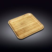 Set Of 6 Bamboo Square Plate 10" inch X 10" inch | For Appetizers / Barbecue