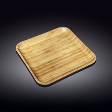 Set Of 6 Bamboo Square Plate 11" inch X 11" inch |For Appetizers / Barbecue / Steak