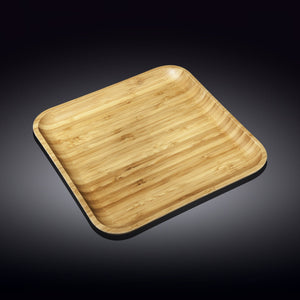 Set Of 3 Bamboo Square Platter 13" inch X 13" inch | For Appetizers / Barbecue / Steak