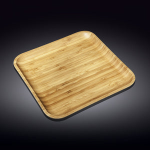 Set Of 3 Bamboo Square Platter 14" inch X 14" inch | For Appetizers / Barbecue / Steak