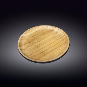 Set Of 6 Bamboo Round Plate 8" inch |For Appetizers / Barbecue / Steak