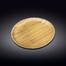 Set Of 3 Bamboo Round Plate 10" inch |For pizza / Barbecue / Steak