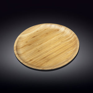 Set Of 3 Bamboo Round Plate 11" inch | For pizza / Barbecue / Steak