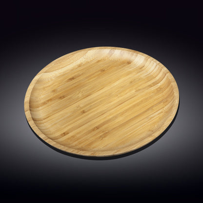 Bamboo Round Platter 13" inch | For pizza / Barbecue / Steak