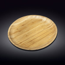 Set Of 3 Bamboo Round Platter 13" inch | For pizza / Barbecue / Steak
